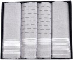 GUASCH CHARON férfi pamut zsebkendők, 4 db Ajándékdobozban 4 db Szett (3 db, 35x35 cm-es) Szürke / Grey