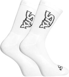 Styx Fehér hosszú zokni fekete logóval (HV1061) M