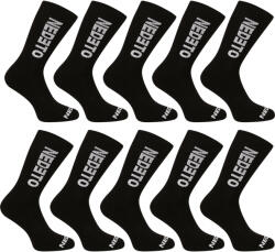 Nedeto 10PACK fekete hosszú Nedeto zokni (10NDTP001-brand) XL