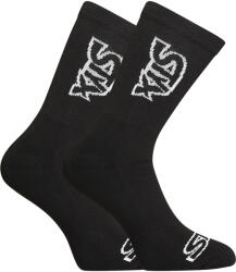 Styx Fekete hosszú zokni fehér logóval (HV960) S