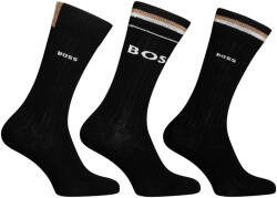 BOSS 3PACK fekete hosszú BOSS zokni (50491198 001) M