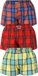 Styx 3PACKnői bő szárú boxeralsók Styx klasszikus gumival színes mintáva (3K10236) XL