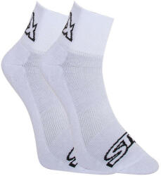 Styx Fehér hosszú zokni fekete logóval (HK1061) L