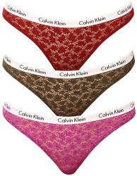 Calvin Klein 3PACK nagyméretű tarka Calvin Klein női alsók (QD3975E-6VY) XXL