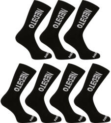 Nedeto 7PACK fekete hosszú Nedeto zokni (7NDTP001-brand) XL