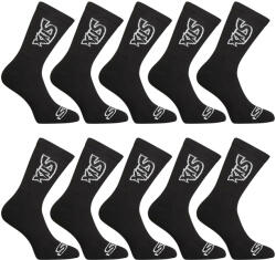 Styx 10PACK fekete hosszú Styx zokni (10HV960) XL