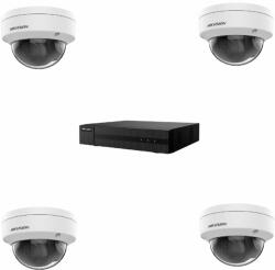 Hikvision HiWatch Kit 4 camere supraveghere IP dome 4 Megapixel, infrarosu 30m si NVR 8 canale cu alimentare POE (4x DS-2CD1143G0-I28C+HWN-4108MH-8P)
