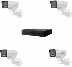 Hikvision HiWatch Kit 4 camere IP bullet PTZ, miscare motorizata, zoom optic, 4 Megapixel infrarosu 50m si NVR 8 porturi alimentare POE (4xDS-2CD1A43G0-IZU+HWN-4108MH-8P)