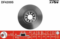 TRW Disc frana TRW SINGLE DF4209S (DF4209S)