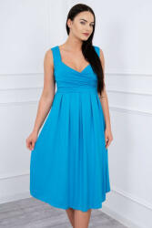 FiatalDivat Laza ruha széles vállpántokkal modell 61063 türkisz kék (HK8420-S)