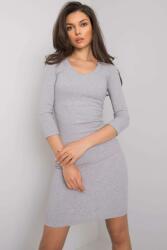 FiatalDivat Recézett anyagból készült feszes ruha Kim szűrke (FP381147)