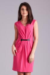 FiatalDivat Rövid ruha műcsattal a derekában modell 21884 rózsaszín (FP303006)