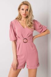 FiatalDivat Rövid jumpsuit Eunika rózsaszín övvel (FP362668-L)