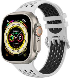 Cubenest Sportóra szíj az Apple Watch-hoz, Szín fehér-fekete (3303)
