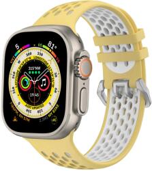 Cubenest Sportóra szíj az Apple Watch-hoz, Szín sárga-fehér (3305)