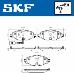 SKF set placute frana, frana disc SKF VKBP 80018 E (VKBP 80018 E)