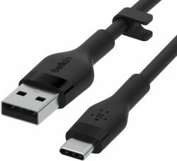 Belkin BOOST CHARGE Flex Silicone cable USB-A to USB-C - 1M - Black (CAB008bt1MBK)