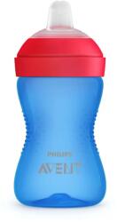 Philips Неразливаща се чаша с мек накрайник Philips Avent - Синя, 300 ml (00A.0526.001)
