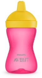 Philips Неразливаща се чаша с твърд накрайник Philips Avent - Розова, 300 ml (00A.0527.002)