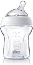 Chicco Стъклено шише за хранене Chicco - Natural Feeling, 150 ml, 0 m+ (N0238)