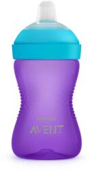 Philips Неразливаща се чаша с мек накрайник Philips Avent - Лилава, 300 ml (00A.0526.002)
