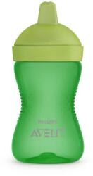 Philips Неразливаща се чаша с твърд накрайник Philips Avent - Зелена, 300 ml (00A.0527.001)