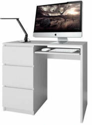 Íróasztal / számítógép asztal - Holzmeister - 98 cm - fehér (5902838466902)