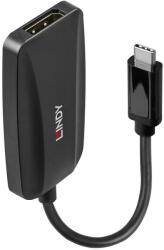 Lindy USB 3.0 Type C DisplayPort 1.4 Átalakító Fekete 13cm 43337 (43337)