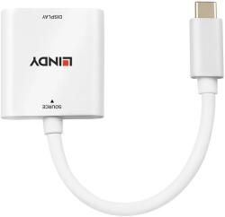 Lindy USB 3.0 Type C HDMI 2.0 Átalakító Fehér 10cm 43339 (43339)