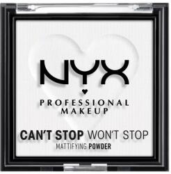 NYX Professional Makeup Can't Stop Won't Stop Mattifying Powder pudră 6 g pentru femei 11 Bright Translucent