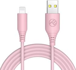 Tellur Cablu silicon Tellur USB to Lightning, 3A, 1m, Roz (TLL155399)