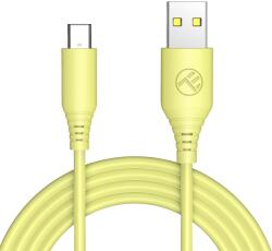 Tellur Cablu silicon Tellur USB to Type-C, 3A, 1m, Galben (TLL155400)