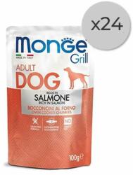 Monge 24 x Monge Dog Plic Grill Cu Somon, 100 g