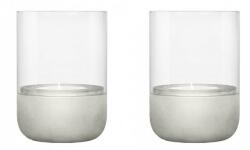 blomus Gyertyatartó tea gyertyához CALMA 9 cm, 2 db szett, szürke, beton, Blomus (66254)