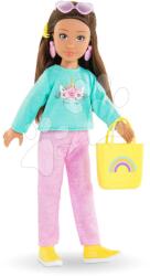 Corolle Papusa Luna Shopping Set Corolle Girls cu par lung brun 28 cm, 6 accesorii, de la 4 ani (CO600090) Papusa
