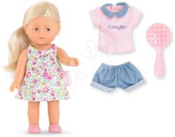 Corolle Păpușa Rosy Mini World Set Mini Corolline Corolle păr blond și ochi albaștri, cu îmbrăcăminte și 3 accesorii, 20 cm (CO240100) Papusa