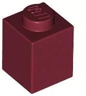 LEGO® 3005c59 - LEGO sötétpiros kocka 1 x 1 méretű (3005c59)