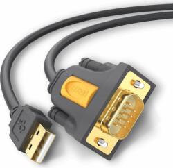 UGREEN 20210 USB-A apa 2.0 - RS232 DB9 apa Aktív adapter kábel - Szürke (1m) (20210)