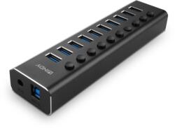 Lindy 10 Port USB 3.0 Hub with On/Off Switches 43370 (43370)