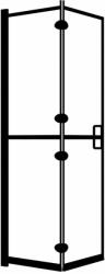 vidaXL Fekete esg zuhanykabin összecsukható ajtóval 120x140 cm (150820)