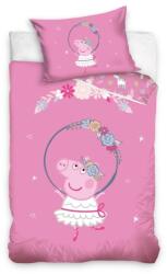 Carbotex Peppa Pig, set lenjerie de pat single, 100x135 cm Lenjerii de pat bebelusi‎, patura bebelusi