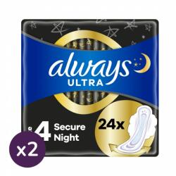 Always Ultra Secure Night egészségügyi betét (2x24 db) - pelenka
