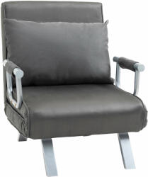 Homcom ággyá alakítható fotel, mikroszálas huzattal, sötétszürke (833-040)