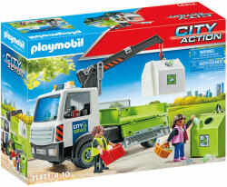 Playmobil Figurine Camion de Reciclare Sticla cu Container Playmobil (ARA-PM71431) Figurina