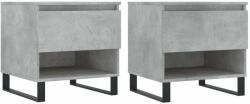 vidaXL 2 db betonszürke szerelt fa dohányzóasztal 50 x 46 x 50 cm (830933) - pepita