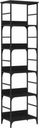 vidaXL fekete szerelt fa könyvespolc 50 x 33 x 188, 5 cm (835279) - pepita