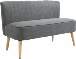 Homcom Modern kanapé, Homcom, Fa/Textil anyag, Karfa nélkül, 117 x 56, 5 x 77 cm, Világos szürke (833-524V04GY)