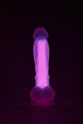 DreamToys Dildo Realist Large Glow in the Dark, Silicon Moale, Roz, 21 cm