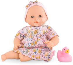 Corolle Játékbaba fürdéshez Baby Bath Calypso Mon Premiere Poupon Corolle barna pislogó szemekkel és kiskacsával 30 cm 18 hó-tól (CO100680)