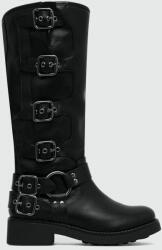 Answear Lab cizme femei, culoarea negru, cu toc plat, izolare usoara BMYX-OBD079_99X